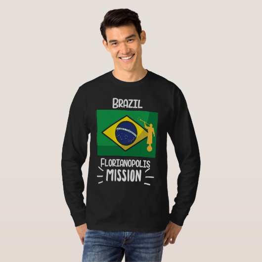 Brazil Florianopolis Mormon LDS Mission Missionary Tシャツ (正面フル)