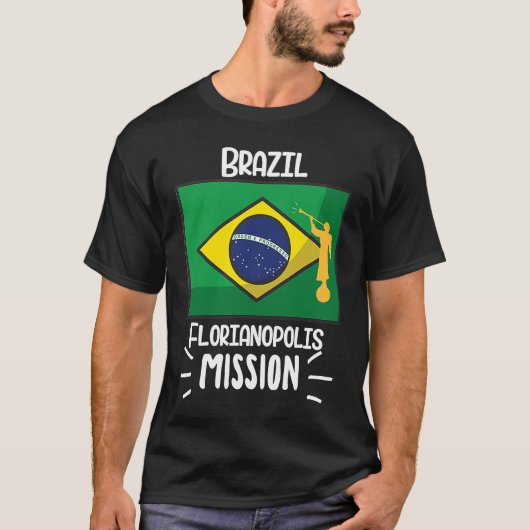 Brazil Florianopolis Mormon LDS Mission Missionary Tシャツ (正面)