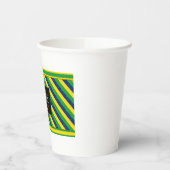 Brazil Football Fan Flag Colors Stripe Pattern 紙コップ (左)