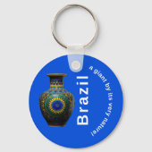 Brazil Giant Nature Mandala - Round Keychain キーホルダー (裏面)