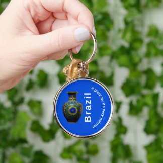 Brazil Giant Nature Mandala - Round Keychain キーホルダー