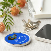 Brazil Giant Nature Mandala - Round Keychain キーホルダー (側面)