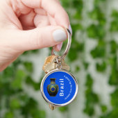 Brazil Giant Nature Mandala - Round Keychain キーホルダー (手)