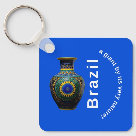 Brazil Giant Nature Mandala - Round Keychain キーホルダー (正面)
