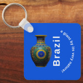 Brazil Giant Nature Mandala - Round Keychain キーホルダー (正面)