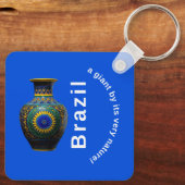 Brazil Giant Nature Mandala - Round Keychain キーホルダー (裏面)