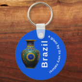 Brazil Giant Nature Mandala - Round Keychain キーホルダー (裏面)