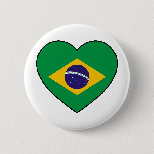 Brazil Heart Soccer 缶バッジ (正面)