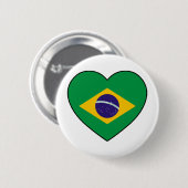 Brazil Heart Soccer 缶バッジ (正面&裏面)
