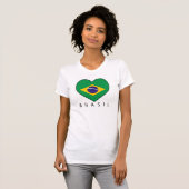 Brazil Heart Soccer Tシャツ (正面フル)
