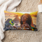 BRAZIL - I LOVE BRAZIL ランバークッション (ブランケット)