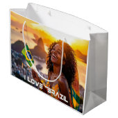 BRAZIL - I LOVE BRAZIL ラージペーパーバッグ (裏面アングル)