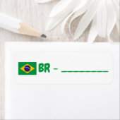 Brazil id postcrossing ラベル (インサイチュ)