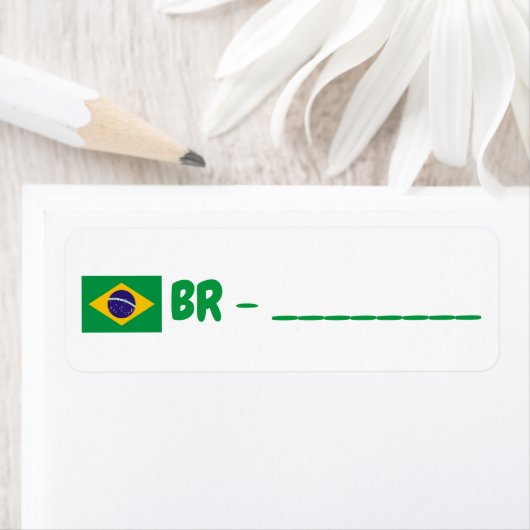 Brazil id postcrossing ラベル (インサイチュ)