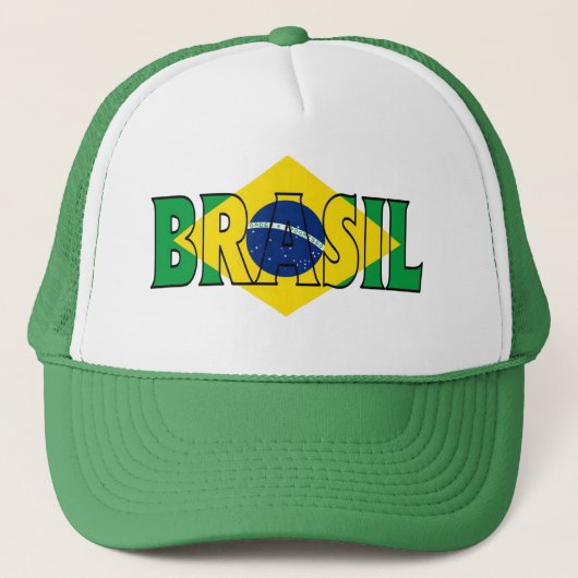 Brazil Logo – Foam Trucker Hat – World Cup 2026 Ed キャップ (正面)