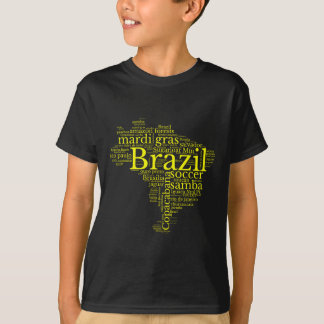Brazil Map Brazilian Soccer Copacana Brasil Men Wo Tシャツ