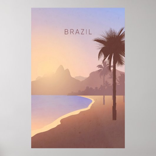 Brazil Minimal Travel Poster ポスター (正面)