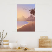 Brazil Minimal Travel Poster ポスター (キッチン)