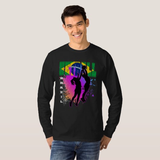 Brazil  Netball Tシャツ (正面フル)