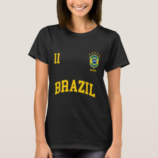 Brazil Number 11 Brazilian Soccer Team Sports Shir Tシャツ