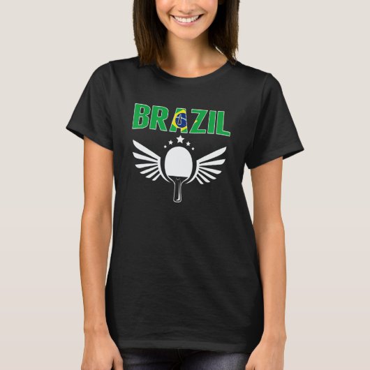 Brazil Ping Pong   Brazilian Table Tennis Supporte Tシャツ (正面)