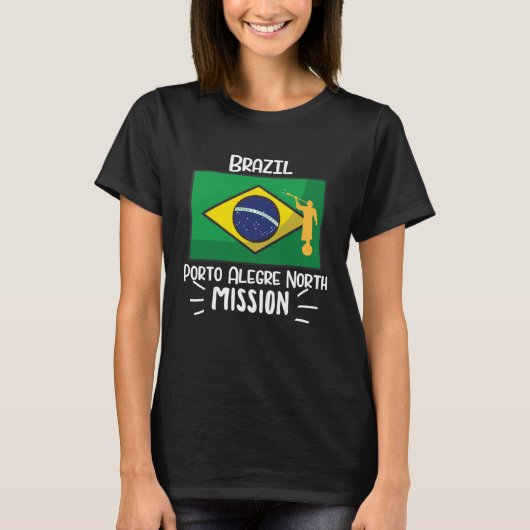 Brazil Porto Alegre Mormon LDS Mission Missionary Tシャツ (正面)