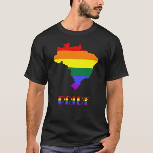 Brazil Pride LGBT Gay Pride Month Lesbian Unisex Tシャツ (正面)
