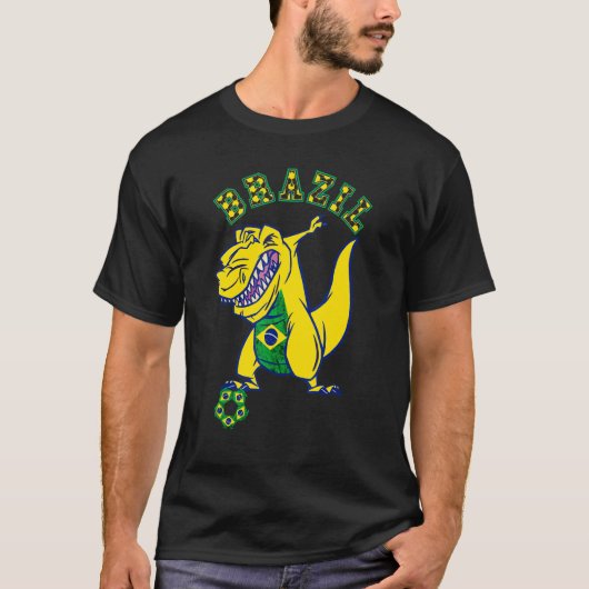 Brazil Rex Dino Brazilian Soccer Player Brazilian  Tシャツ (正面)