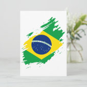 Brazil Ripped Flag National Pride Sports 招待状 (スタンド正面)