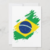Brazil Ripped Flag National Pride Sports 招待状 (裏面)