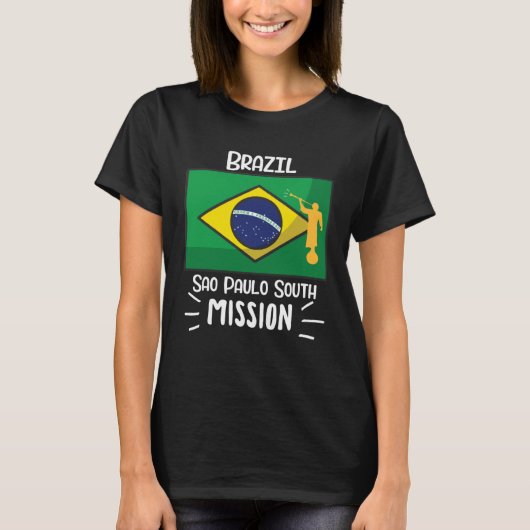 Brazil Sao Paulo South Mormon LDS Mission Missiona Tシャツ (正面)