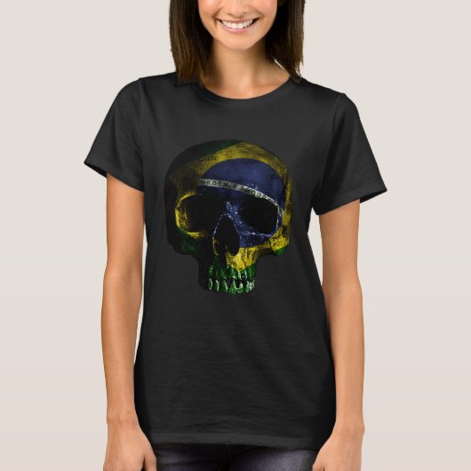 Brazil Skull MMA Brazilian Jiu Jitsu BJJ Tシャツ (正面)