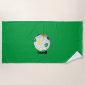 Brazil Soccer ビーチタオル (正面)