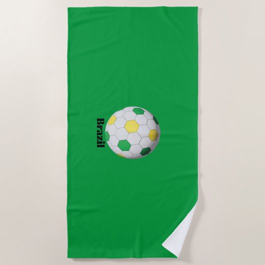 Brazil Soccer ビーチタオル (正面)