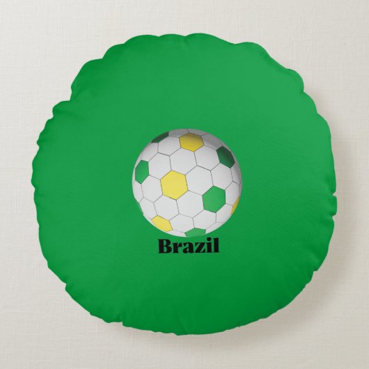 Brazil Soccer ラウンドクッション (正面)