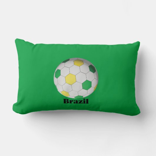 Brazil Soccer ランバークッション (正面)