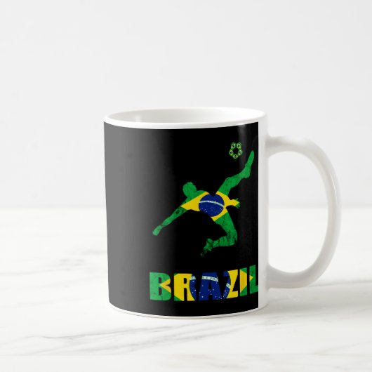 Brazil Soccer Brazilian Footll Player Brasileiro P コーヒーマグカップ (右)