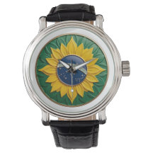 Brazil Solar Emblem - Luxury 3D National Pride Art
