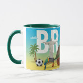 Brazil Travel Mug – Rio Carnival & Landmarks マグカップ (左)