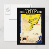 "Brazil" Vintage Travel ポストカード (正面/裏面)