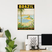 Brazil - Vintage Travel Poster Prints ポスター (ホームオフィス)