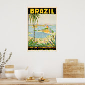 Brazil - Vintage Travel Poster Prints ポスター (キッチン)