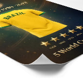 Brazil World Cup 5-Time Champions Poster | Seleção ポスター (角)
