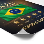 Brazil World Cup Champions Poster | 5-Time Victory ポスター (角)