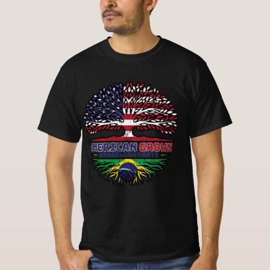 Brazilian Brazil US American USA United States Tシャツ (正面)