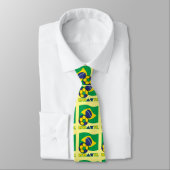 Brazilian Flag and Soccer Ball ネクタイ (タイ)