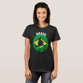 Brazilian Flag Brazilian Football Player Brasileir Tシャツ (正面フル)