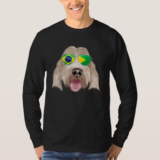 Brazilian Flag Grand Basset Griffon Vendeen Brazil Tシャツ (正面)
