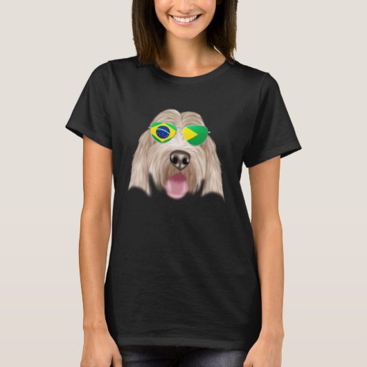 Brazilian Flag Grand Basset Griffon Vendeen Brazil Tシャツ (正面)