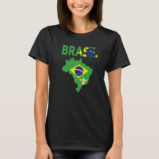 Brazilian Flag Idea For Men & Brasil Flag 1 Tシャツ (正面)